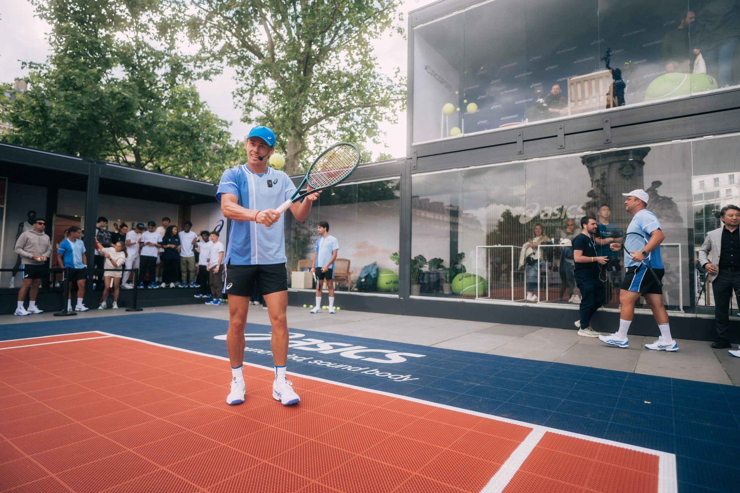 Asics brings tennis to the streets of Paris with a pop up court to promote health and wellness MAAKE